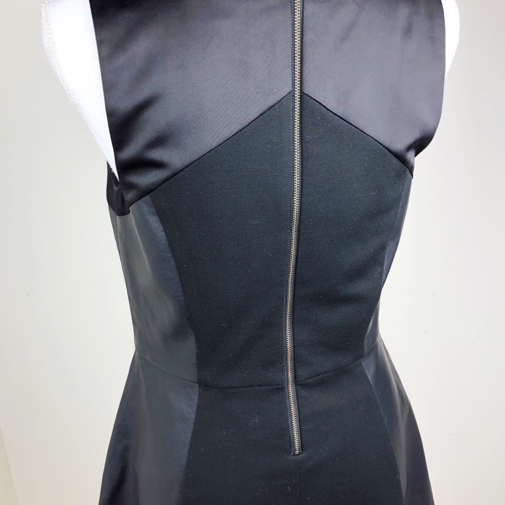 The Limited Vegan Leathr Satin Fit & Flare Dress - Picture 6 of 8